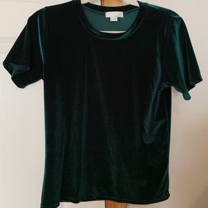 Green Velvet Top